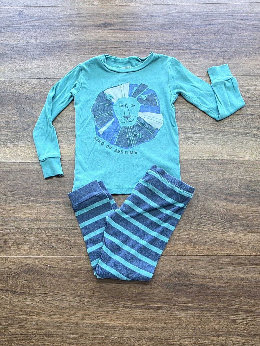 Carters Green & Blue Toddler Boy Pajamas SIZE: 3T